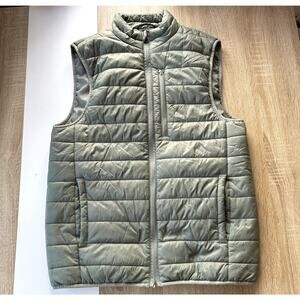Eddie Bauer Men's Puffer Vest Size Small Light Olive Green